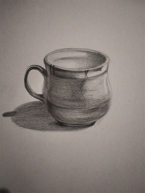 Pencil Shading Coffee Cup Drawing