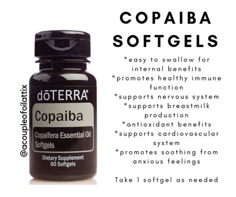 doTERRA Copaiba Softgels | Copaiba, Essential oils, Doterra