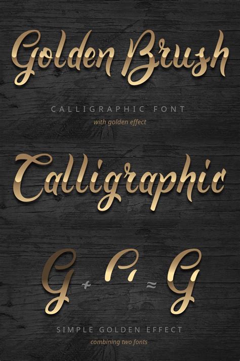 Golden Brush Font #75251, #Ad #Brush #Font #Golden in 2020 | Brush font, Fonts, Visiting cards