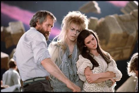 Labyrinth (1986) - Director Jim Henson with David Bowie and Jennifer Connelly. : r/1980s