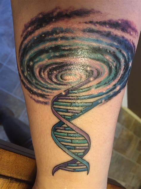 My DNA / galaxy tattoo. | Dna tattoo, Science tattoos, Biology tattoo