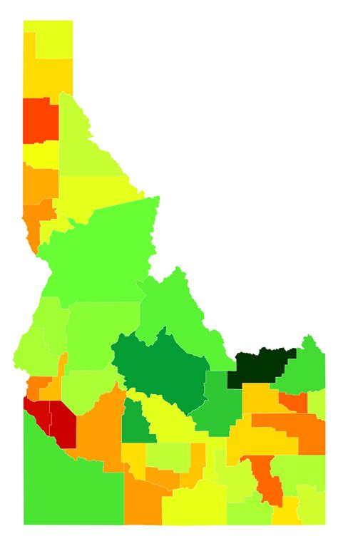 Idaho Population Density - AtlasBig.com