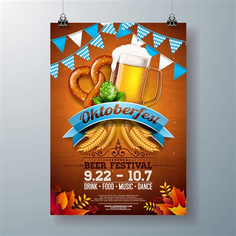 Oktoberfest party poster illustration 331588 Vector Art at Vecteezy