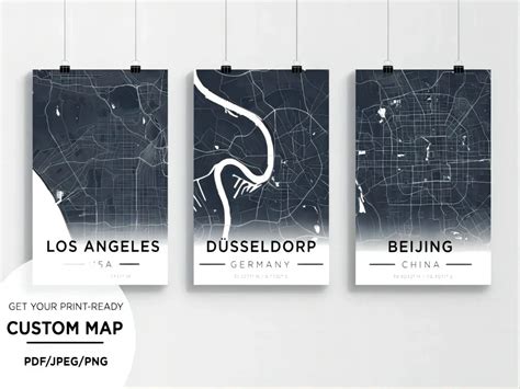 City map posters, printable art wall | Upwork