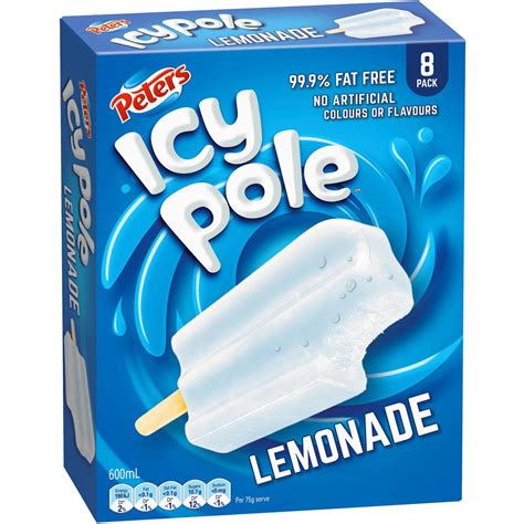 Peters Icey Pole Lemonade 8pk 600ml | Woolworths