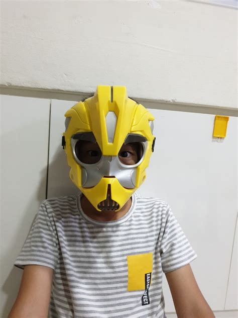 Bumblebee face mask, Babies & Kids, Babies & Kids Fashion on Carousell