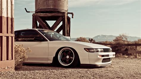 Download White Car Nissan Silvia S13 Car Vehicle Nissan Silvia HD Wallpaper