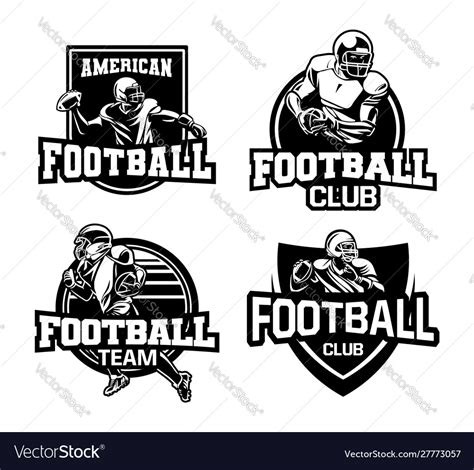 American football badge logo collection Royalty Free Vector