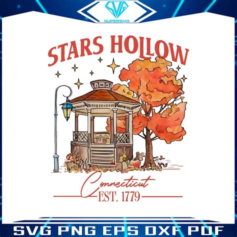 Stars Hollow Connecticut Est 1779 PNG Sublimation Design