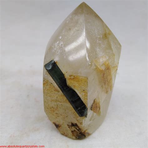 Quartz/Tourmaline Quartz Crystal Point From Erongo, Namibia » amazonite.com