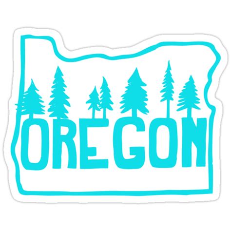 "Oregon Evergreens" Stickers by Geoff Powell | Redbubble