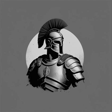 Spartan Warrior 2 - Black And White Background - High Resolution Images ...