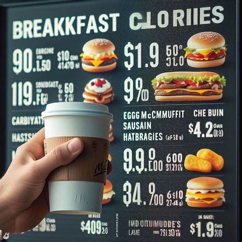 McDonald's Menu Breakfast Calories and Nutrition Details