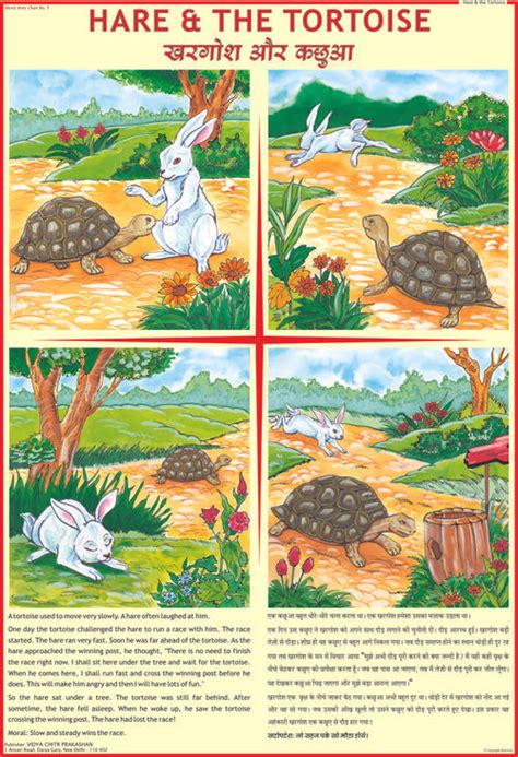 Hare And The Tortoise Story Chart Dimensions: 70 X 100 Centimeter (cm ...