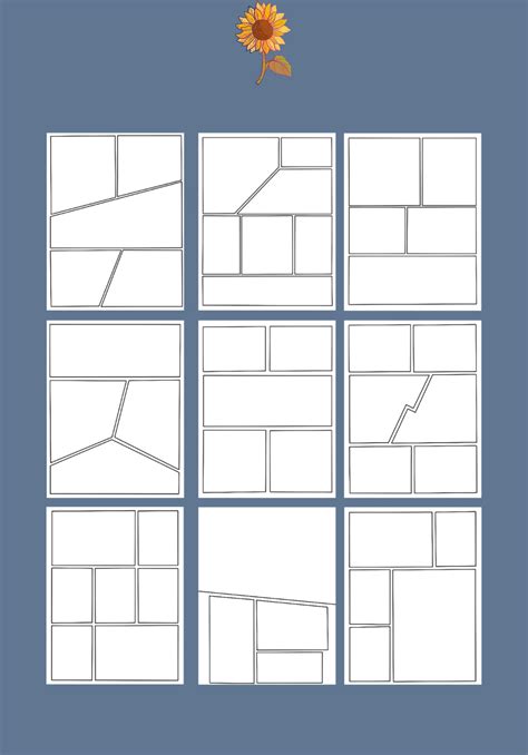 Blank Comic Book Layout Pages 25 Layouts Printable | Etsy