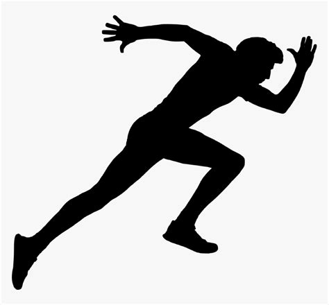 Sprint Long-distance Running Track & Field - Cartoon Transparent Silhouette Running, HD Png ...