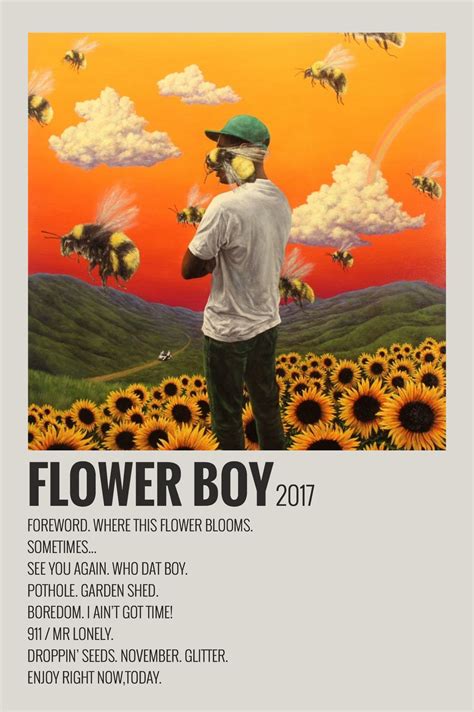 Alternative Minimalist Polaroid Music Album Poster - Flower Boy by Frank Ocean | 7022 | Film ...