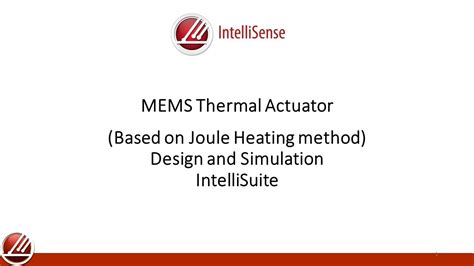 MEMS thermal actuator | Design and Simulation | FEM | IntelliSuite - YouTube