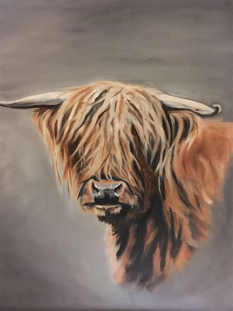 Highland Cow Original Oil Painting - Etsy