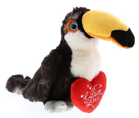 Super Soft Plush Dollibu Toucan Bird Red I Love You Valentines Plush