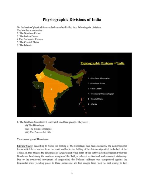 physiographic divisions of India