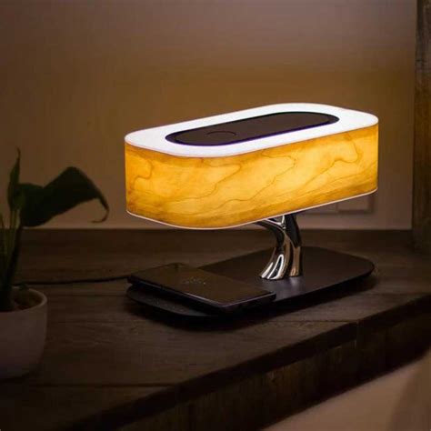 Bedside Lamp with Bluetooth Speaker and Wireless Charger - YEDWO