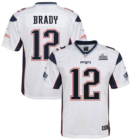 Nike Tom Brady New England Patriots Youth White Super Bowl LIII Bound ...