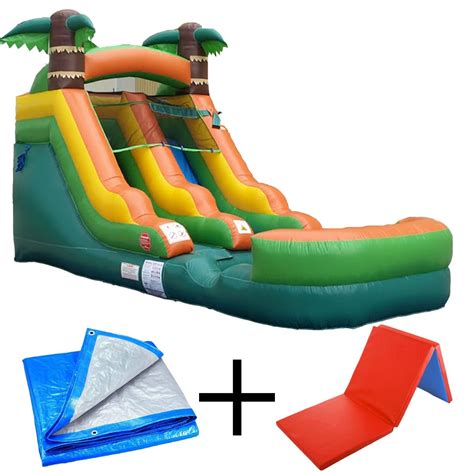 Crossover Tropical Inflatable Water Slide, Backyard Party Package ...