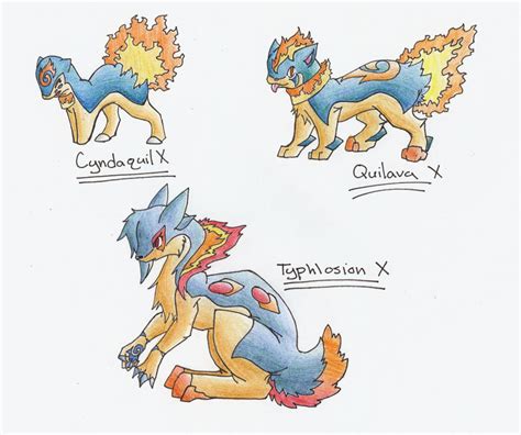 Cyndaquil Evolution Series X by CelestialTentails on DeviantArt