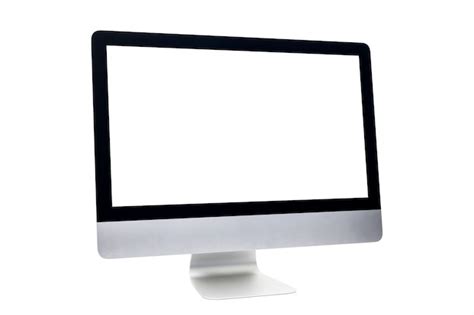 Premium Photo | Computer screen with blank white screen isolated on ...