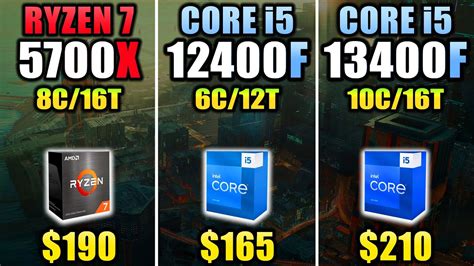 R7 5700X vs i5-12400F vs i5-13400F - Which CPU is Better Value for ...