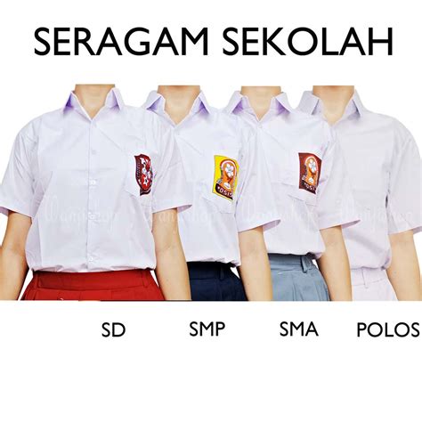 Jual Seragam SD SMP SMA 6-20 | baju sekolah SD SMP SMA | kemeja sekolah | seragam sekolah ...