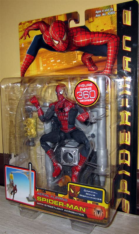 Aerial Flipping Spider-Man 2 Action Figure Movie Toy Biz