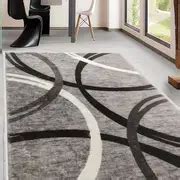 Geometric Patterned Living Room Area Rug - Soft And Durable Floor Mat ...
