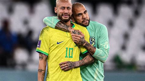 Teammates console Neymar after he burst into tears over Brazil's exit ...