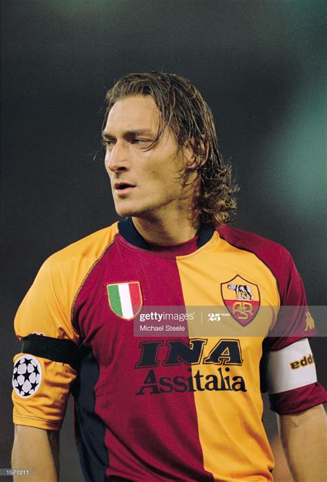 Francesco Totti of AS Roma in action during the UEFA Champions League... | As roma, Legends ...