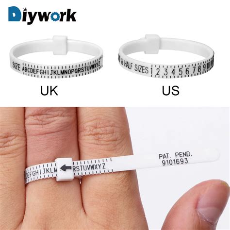 DIYWORK Finger Gauge US UK Ring Sizer Measure For Wedding Ring Measuring Tool Professional ...