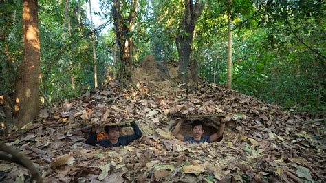 Build The Most Secret Twin Tunnels Underground for Camping Overnight ...