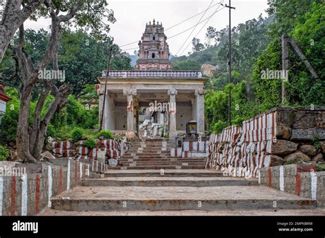 10 29 2009 Foot hills of Chamundi Hills, Mysore, India. The beginning of the 1000 steps that ...