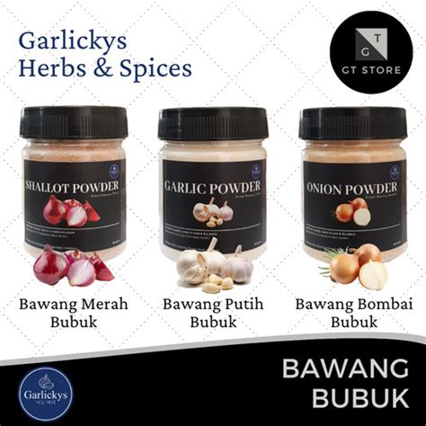 Promo Bawang Putih Bubuk Bawang Merah Bubuk Bawang Bombay Bubuk GARLICKYS - Onion Powder - Kota ...