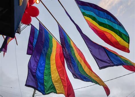 Castro District Rainbow Colored Flag, San Francisco, California Stock Image - Image of culture ...