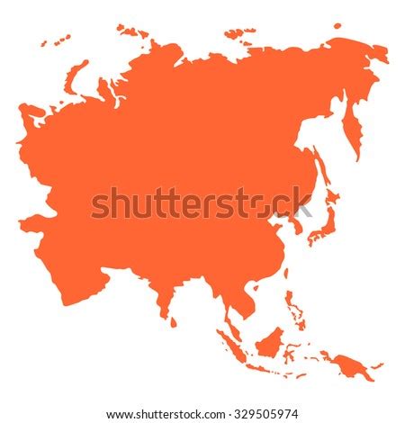 Asia Map Vector Stock Vector 369100337 - Shutterstock
