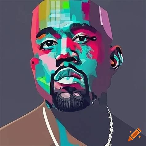 Modern wall art of kanye west