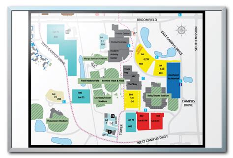 Central Michigan University Campus Map Dry Erase Board | Dry Erase Designs