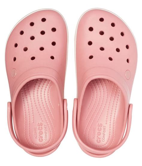 Crocs Relaxed Fit Crocband Platform Pink Floater Sandals - Buy Crocs ...