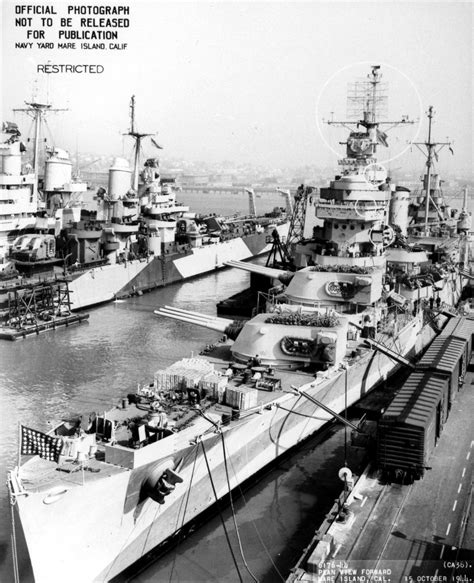 [1080x1330] USS San Francisco (CA-38) and USS Baltimore (CA-68) at Mare ...