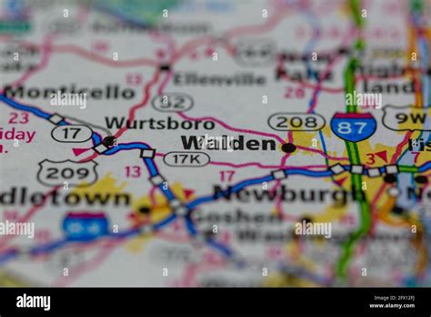 Walden New York USA Shown on a Geography map or road map Stock Photo - Alamy