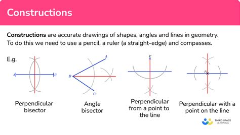 Constructions - GCSE Maths - Steps, Examples & Worksheet