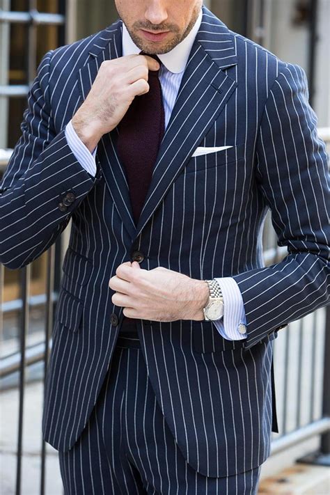 How To Wear a Blue Pinstripe Suit in the Spring - He Spoke Style