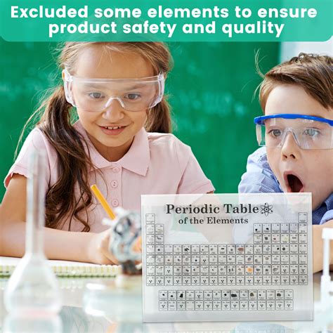 Acrylic Periodic Table Display w/ 83 Real Elements Samples Transparent ...